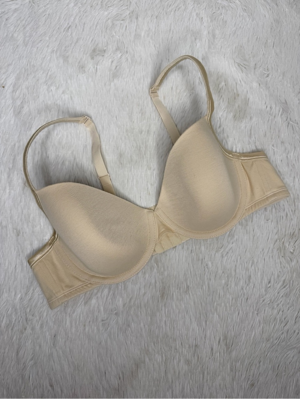 CACIQUE / cream nude cotton t-shirt bra / 40C